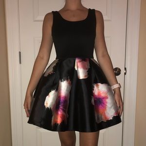 Black Floral Cocktail Dress